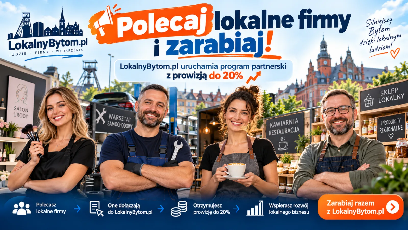 Polecaj lokalne firmy i zarabiaj! LokalnyBytom.pl uruchamia program partnerski z prowizją do 20%